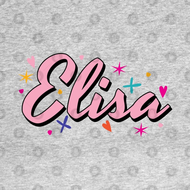 Elisa name cute design by BrightLightArts